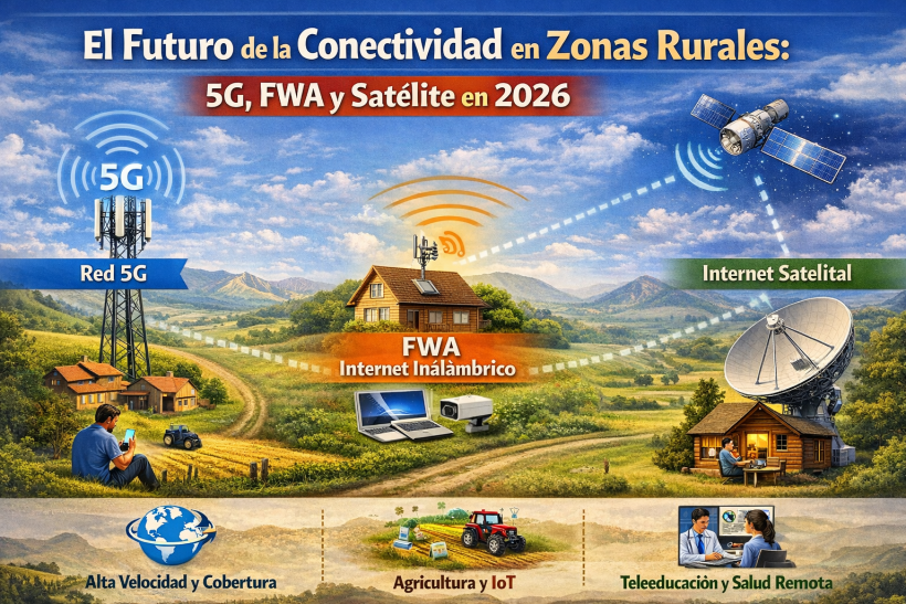 has una imagen para tema de blog El futuro de la conectividad en zonas rurales: 5G, FWA y satélite en 2026