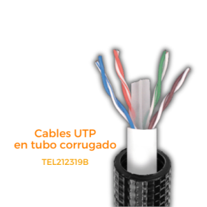 Cable UTP en tubo corrugado