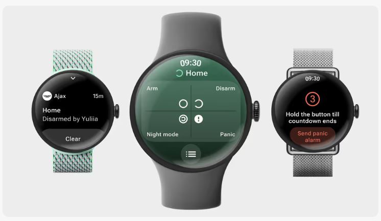 Acceso instantáneo a los principales controles de seguridad con Ajax