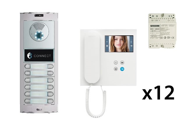 Kit videoportero fermax 12 viviendas