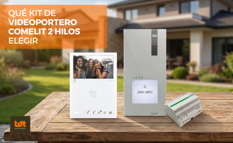 qué kit de videoportero Comelit 2 hilos elegir según la instalación
